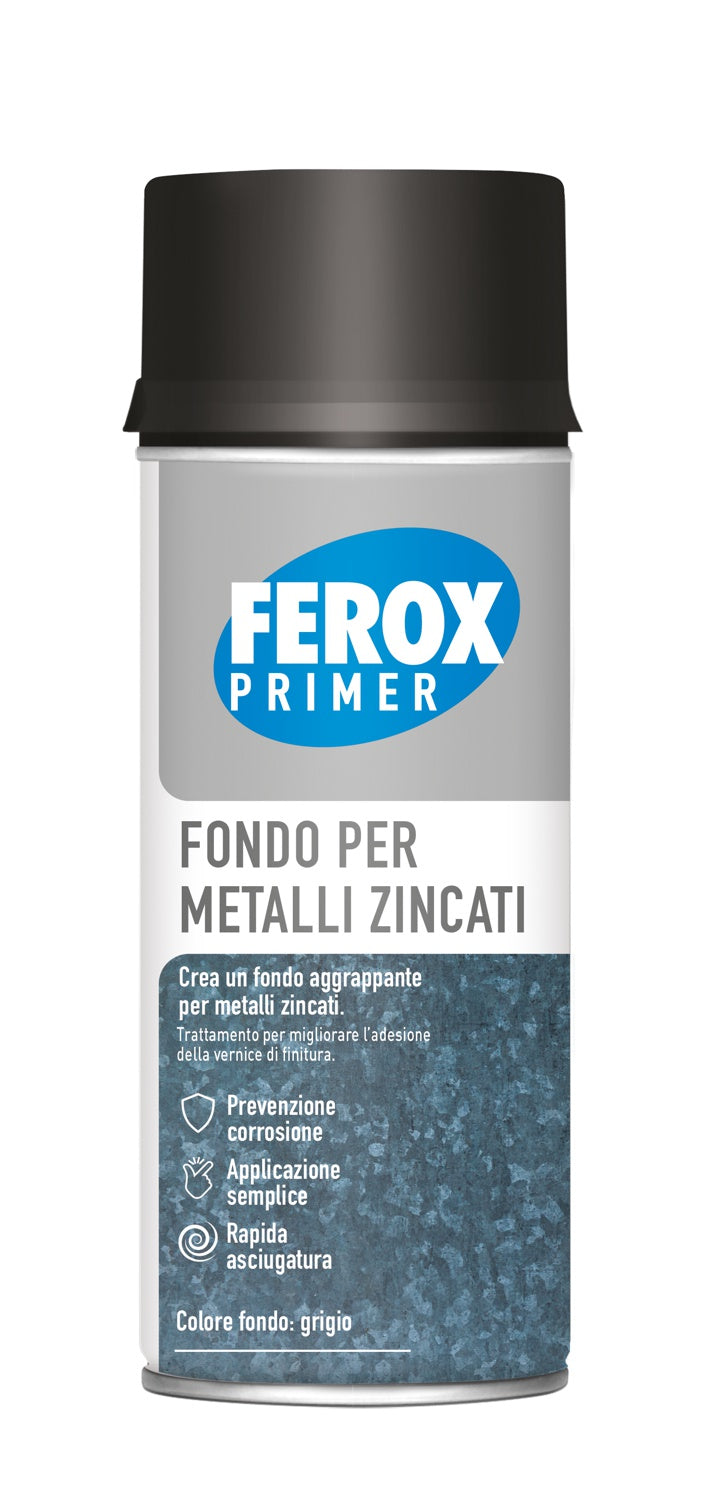 Primer fondo aggrappante metalli zincati 400ml spry Ferox Primer fondo aggrappante metalli zincati 400ml spry Ferox